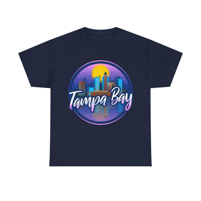 Tampa Bay Skyline T-Shirt — Retro Sunset Cityscape Tee