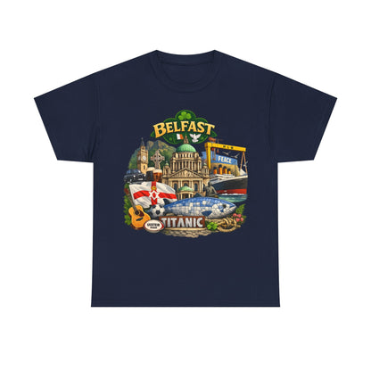 Belfast Collage T-Shirt – Titanic & City Landmarks Souvenir Tee