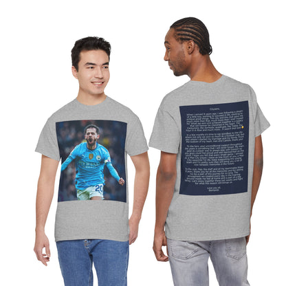 Bernardo Silva Tribute Tee – Inspirational Letter & Celebrating Goal Moment