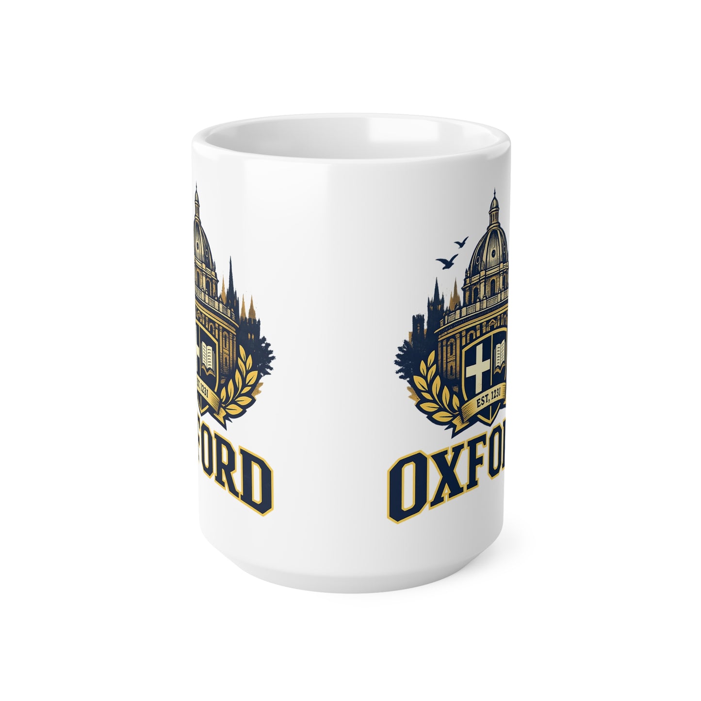 Oxford Crest Ceramic Coffee Mug — University Shield Design, 11oz & 15oz
