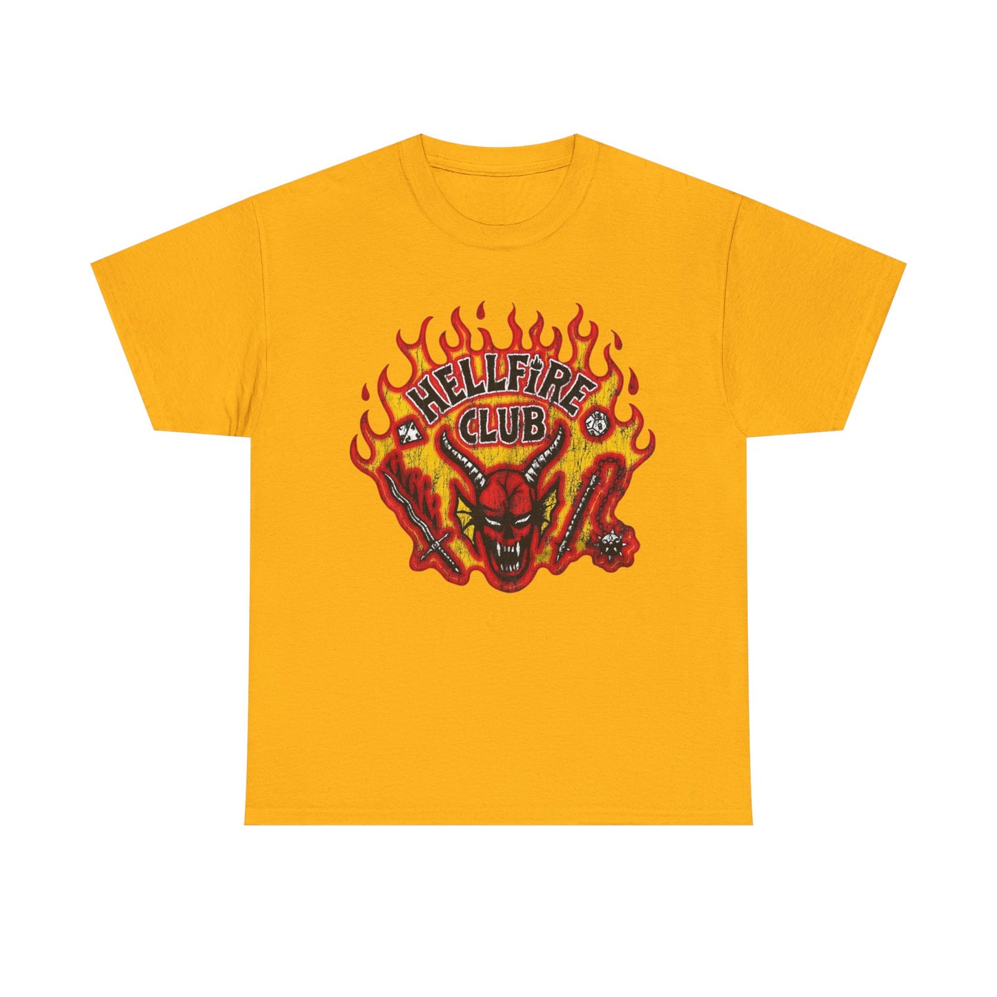 T-Shirt — "Hellfire Club" Fiery Devil Graphic Tee
