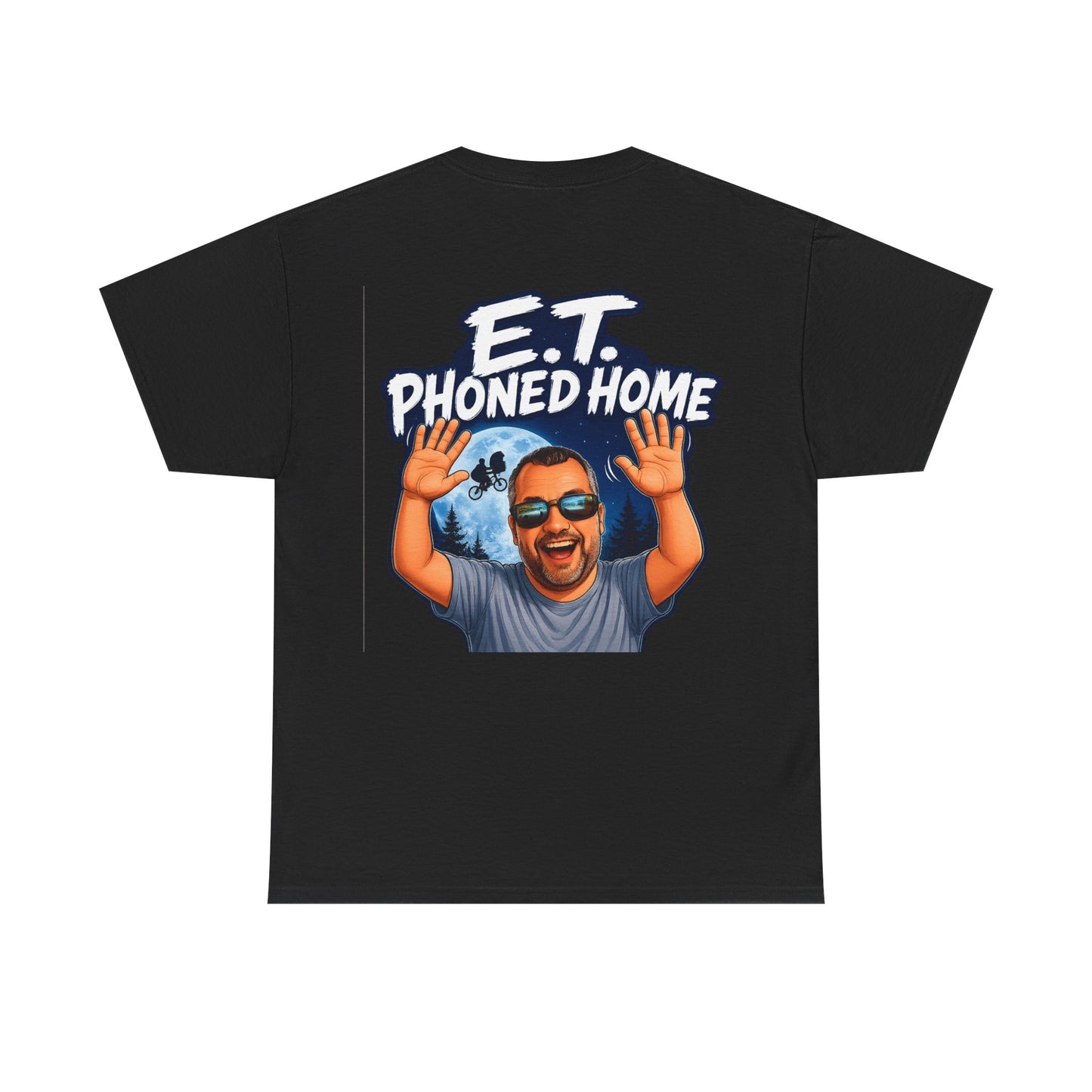Graphic Tee — "E.T. Phoned Home" Smiling Guy Retro Design