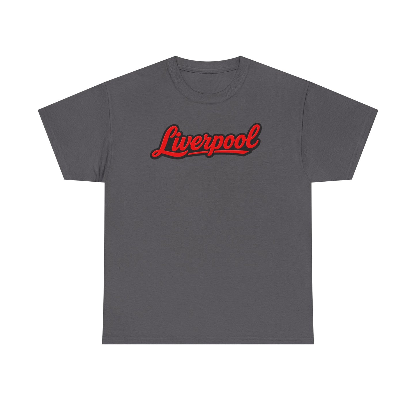 Liverpool Script T-Shirt — Retro Red Script Football Fan Tee