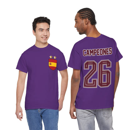 Spain World Champions 'Campeones 26' Cotton T‑Shirt