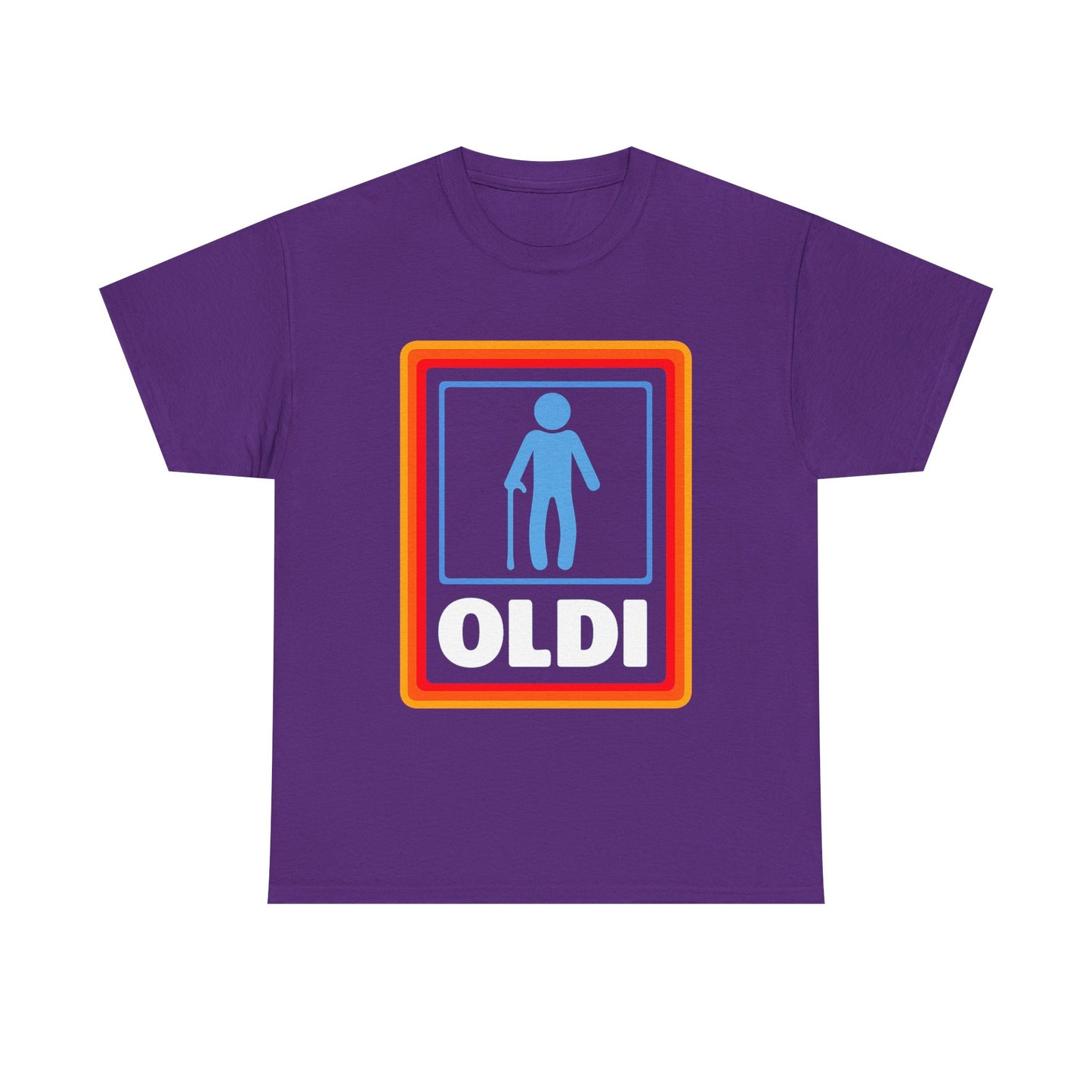 Oldi Retro Logo Tee — Funny Elderly Humour T-Shirt