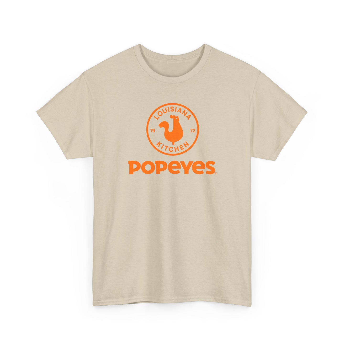 Popeyes Logo T-Shirt — Vintage Orange Louisiana Kitchen Tee