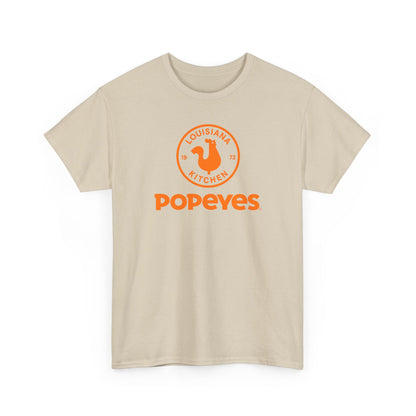 Popeyes Logo T-Shirt — Vintage Orange Louisiana Kitchen Tee