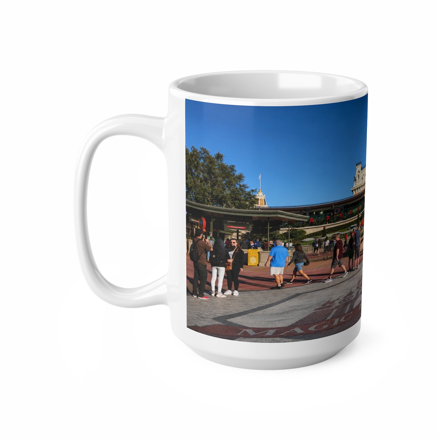 Magic Kingdom Theme Park Entrance Photo Mug — Scenic 11oz/15oz Ceramic Coffee Cup