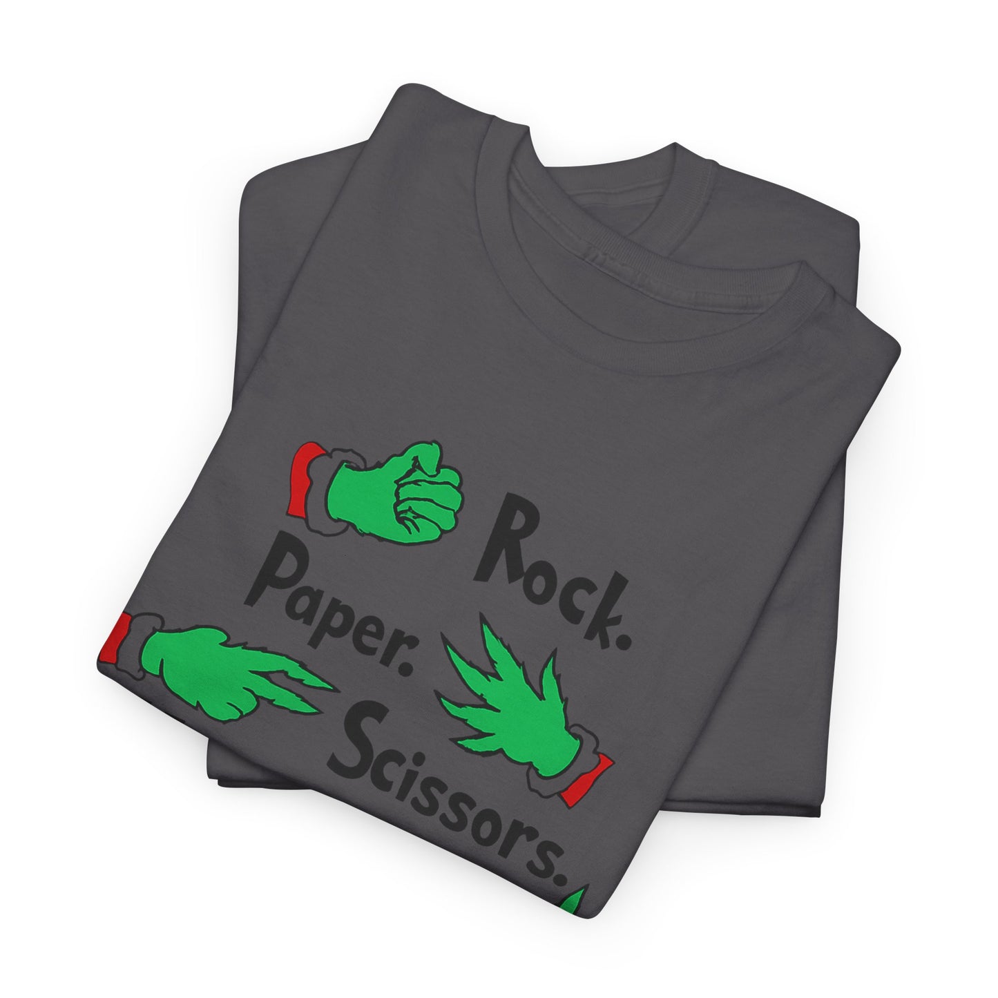 Funny Holiday Tee — "Rock. Paper. Scissors. Throat Punch! I Win" Graphic T-Shirt