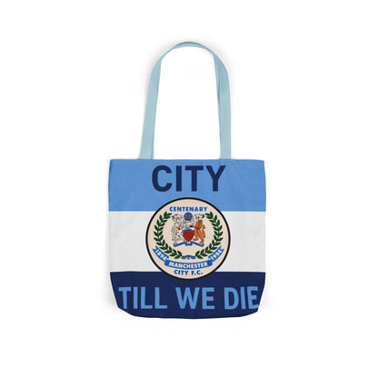 City Till We Die Canvas Tote Bag — Football Fan Flag Tote