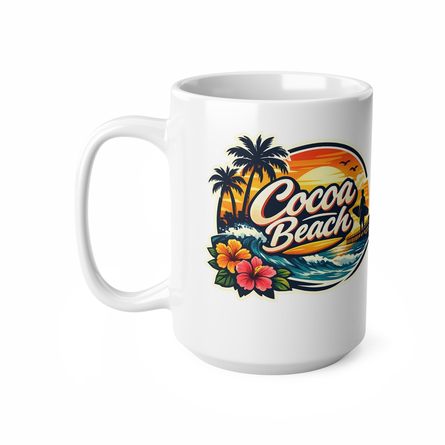 Cocoa Beach Ceramic Coffee Cups, 11oz, 15oz
