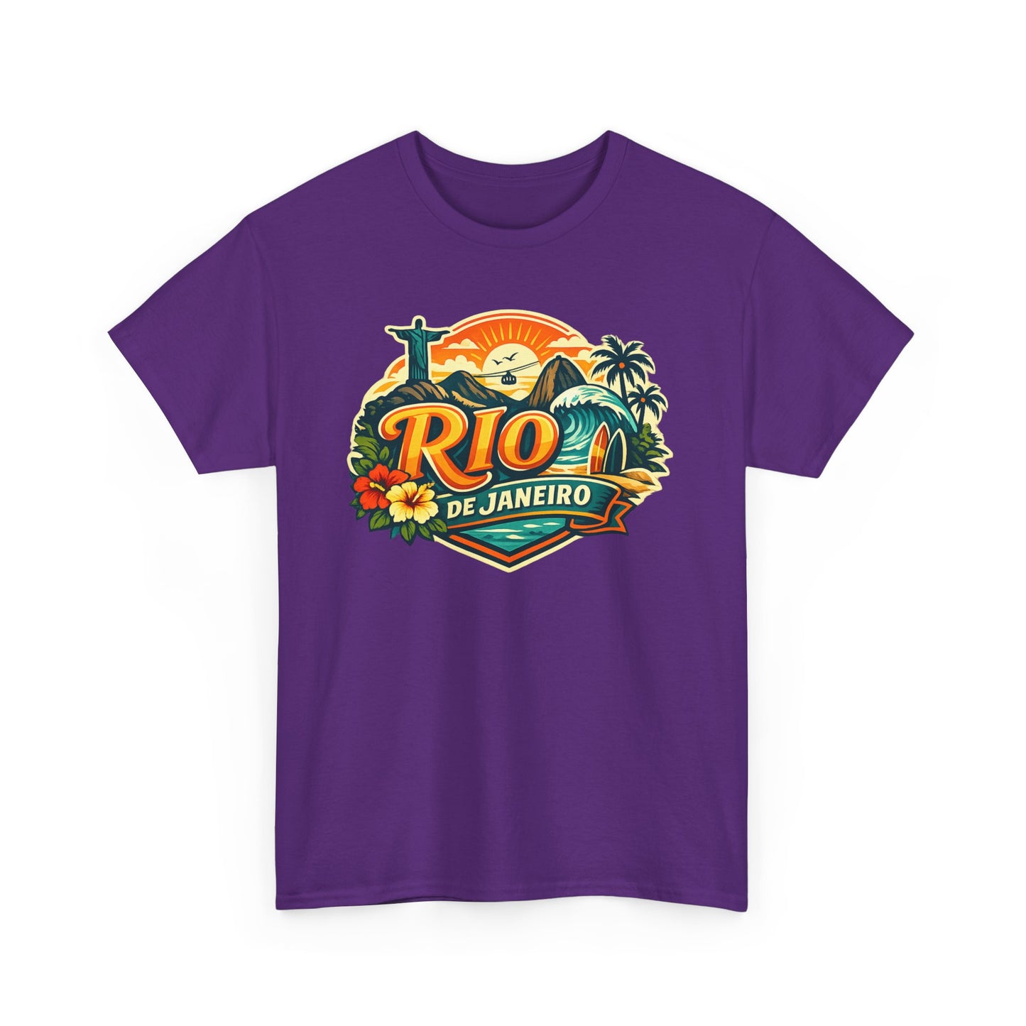 Rio de Janeiro Vintage Travel Tee – Tropical Sunset Beach T‑Shirt