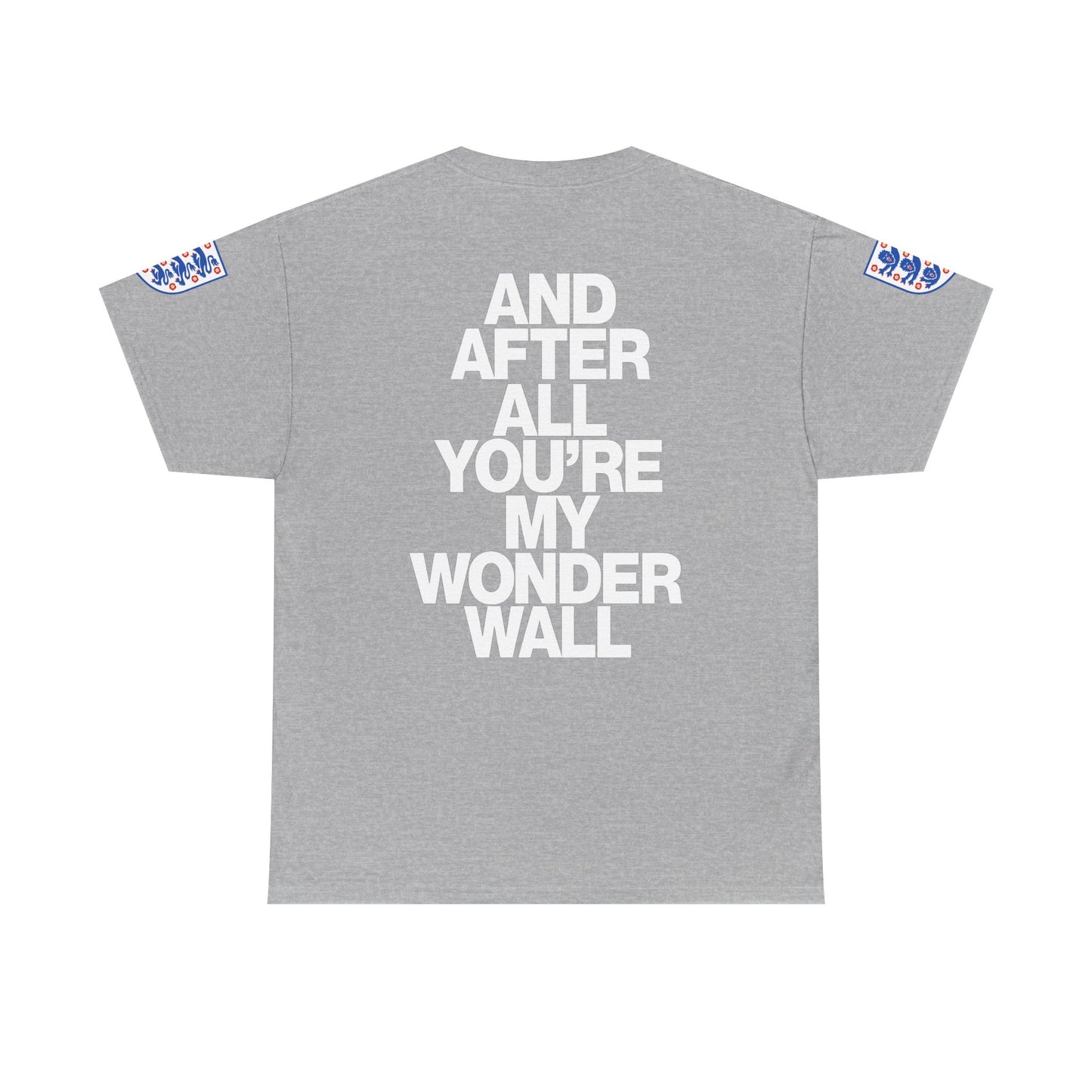 England Football Tee — "And After All You're My Wonderwall" Lyrics Tee