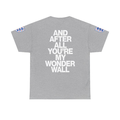 England Football Tee — "And After All You're My Wonderwall" Lyrics Tee