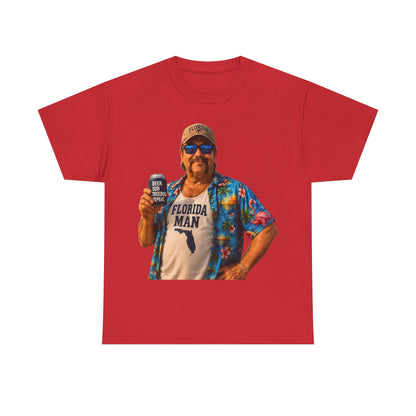 Florida Man Graphic Tee — Funny Vacation Shirt with Hawaiian Shirt Design