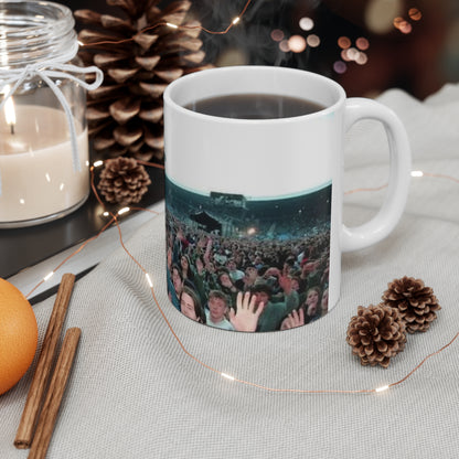 Oasis at Maine Road Concert Crowd Photo Coffee Mug - Live Stadium Crowd 11oz & 15oz Ceramic Mug