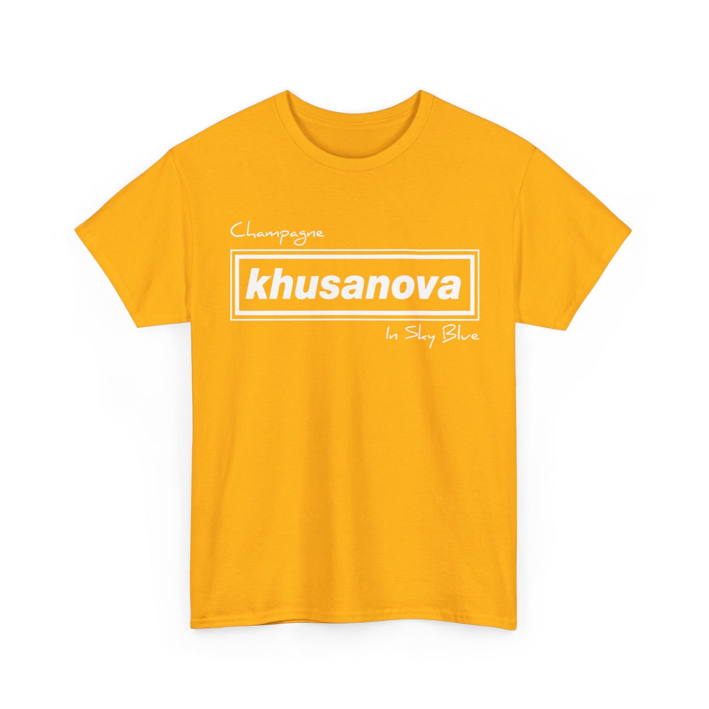 Khusanova Logo T-Shirt — Minimal Black Graphic Tee