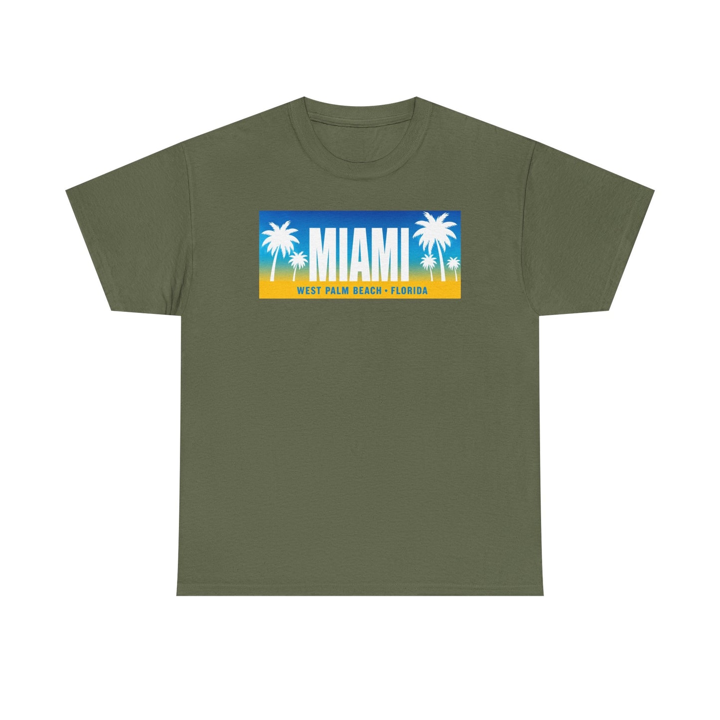 Miami West Palm Beach Vintage Tee — "MIAMI" Beach Palm Trees T‑Shirt