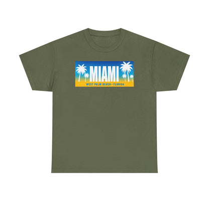 Miami West Palm Beach Vintage Tee — "MIAMI" Beach Palm Trees T‑Shirt