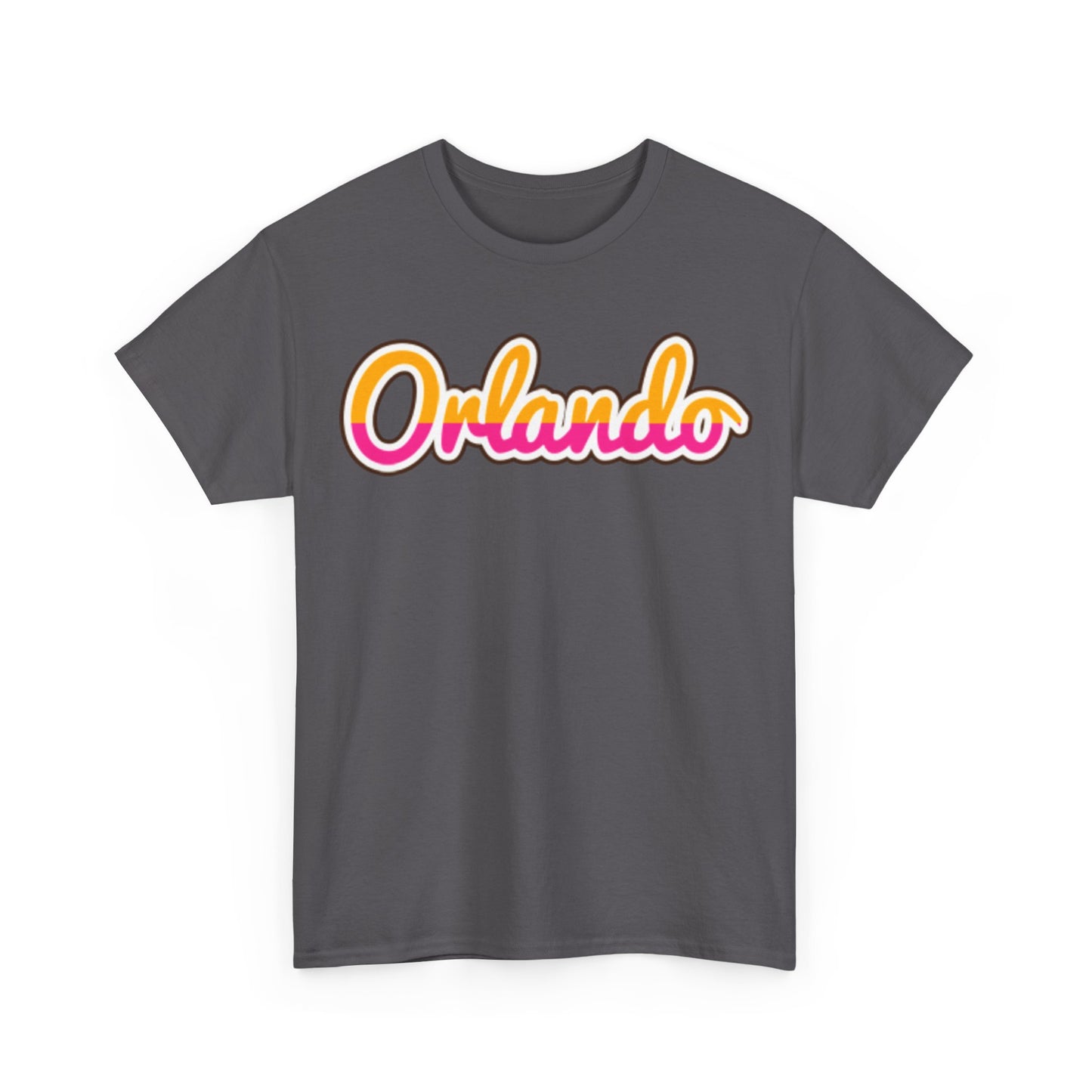 Orlando Retro Script Tee — Vintage Sunset City Souvenir Shirt