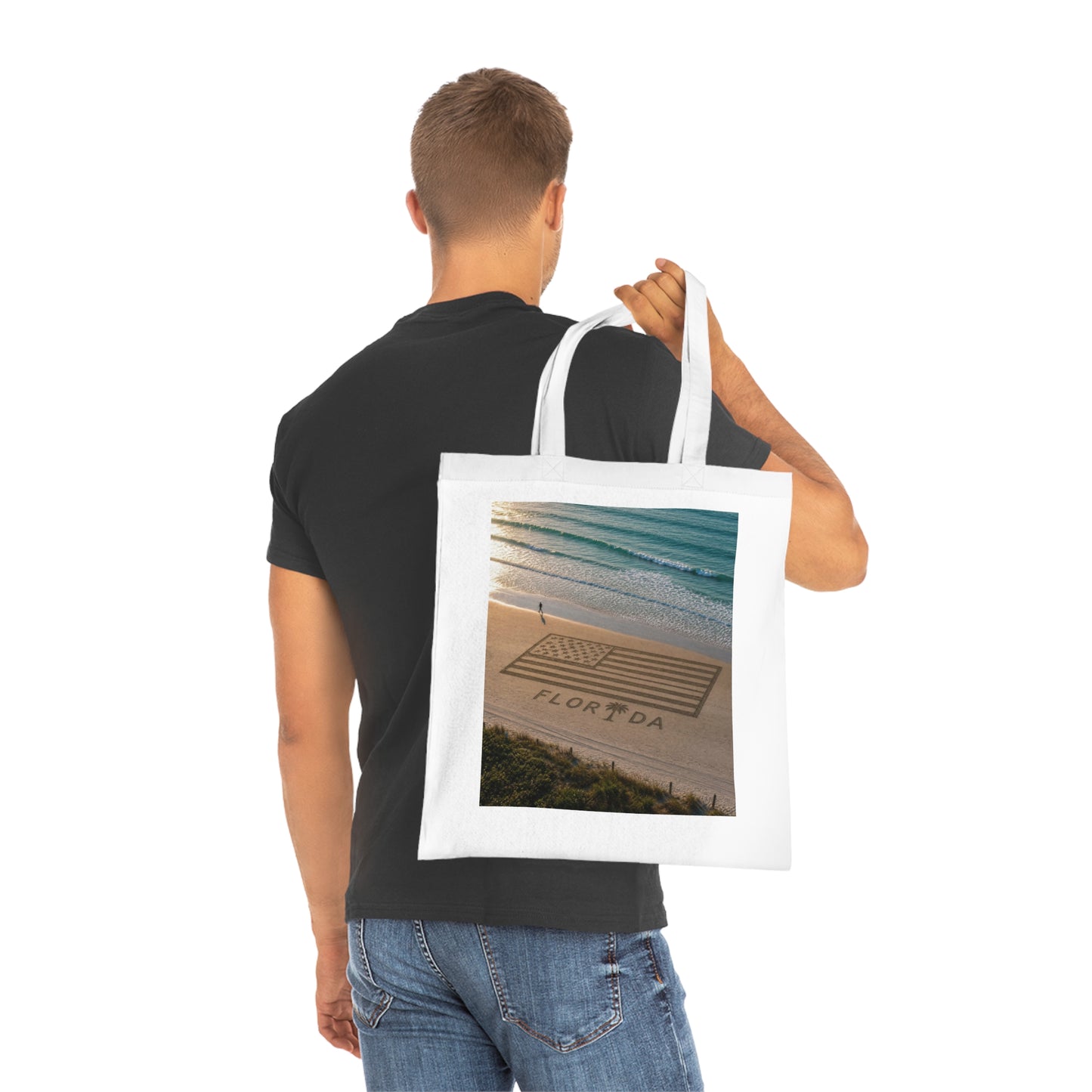 Florida Beach 100% Cotton Tote Bag