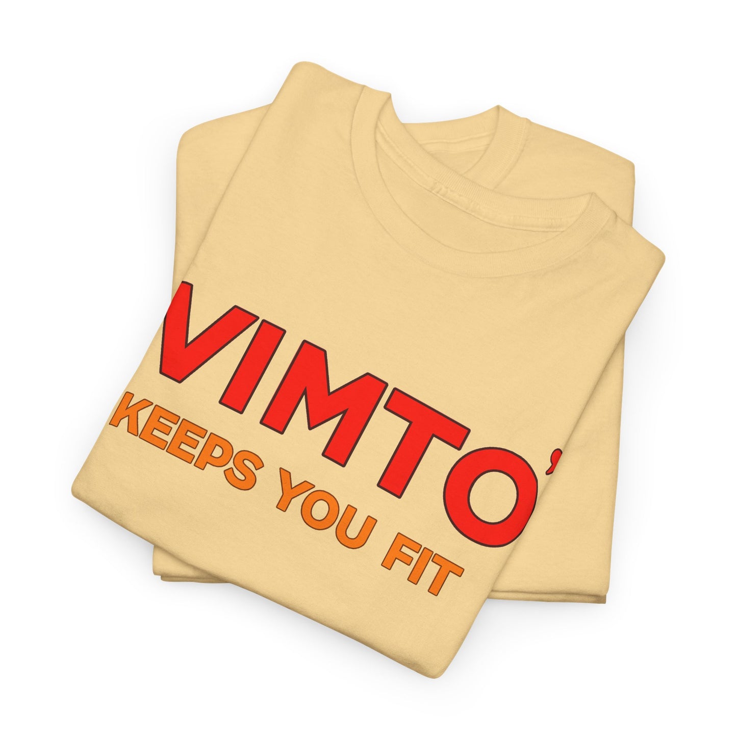 VIMTO "Keeps You Fit" Graphic Tee — Retro Beverage Logo T-Shirt