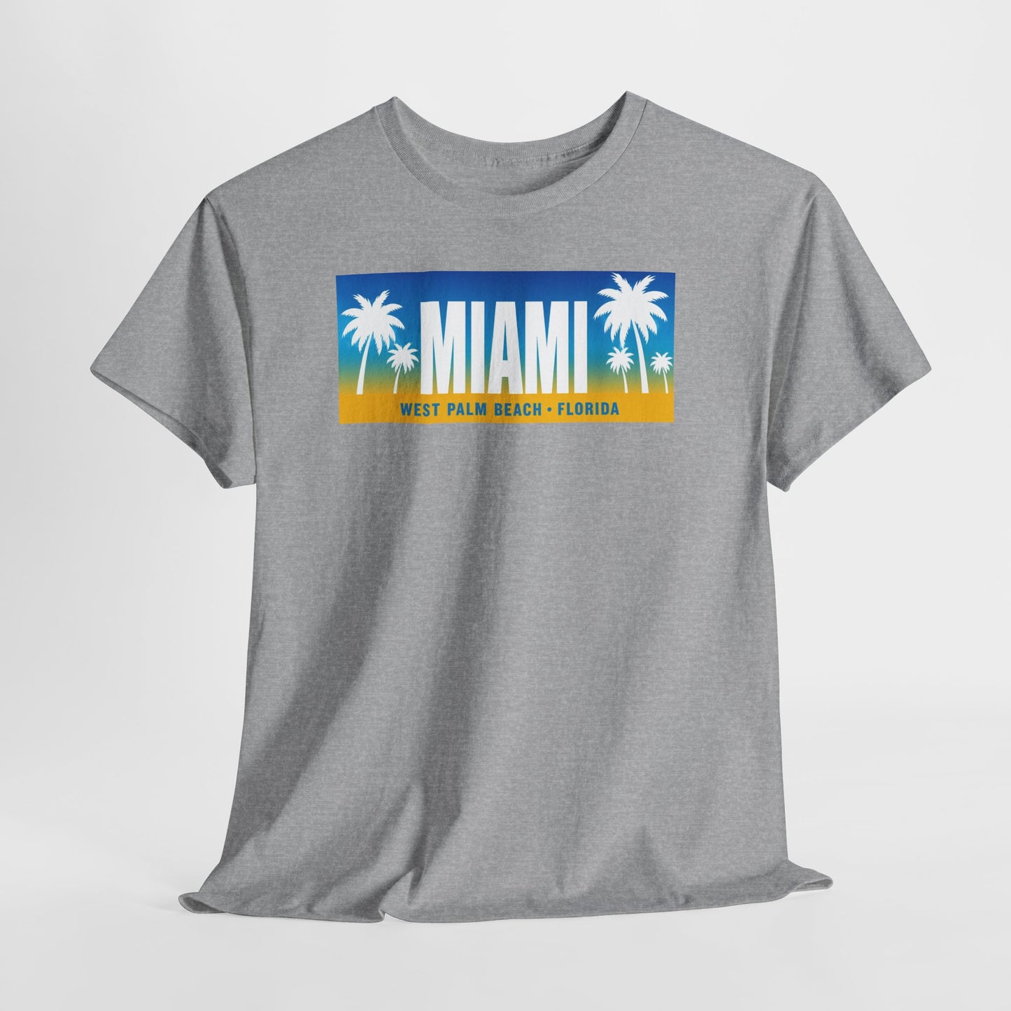 Miami West Palm Beach Vintage Tee — "MIAMI" Beach Palm Trees T‑Shirt