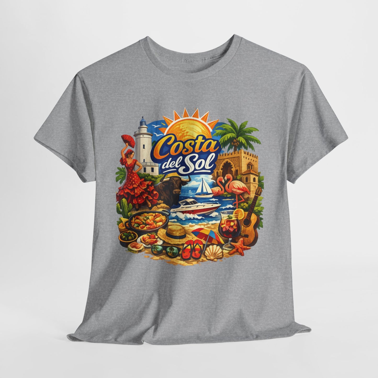 Costa del Sol Beach T-Shirt — Vintage Tropical Vacation Tee