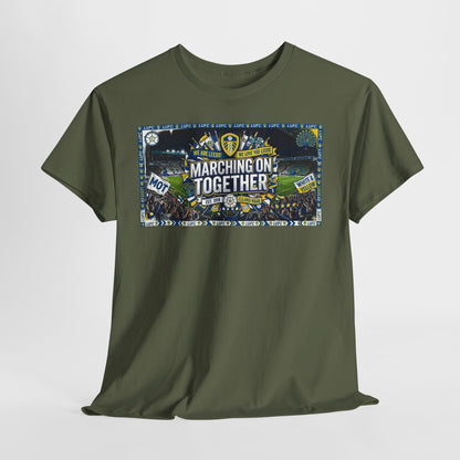 Leeds United T-Shirt — "Marching On Together" Fan Tee (Soccer Supporter Graphic)