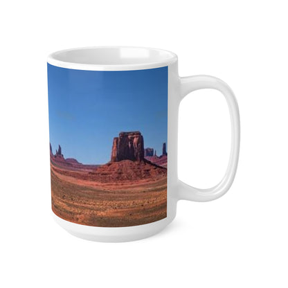 Desert Panorama Mug — Monument Valley Scenic Ceramic Coffee Cup (11oz & 15oz)