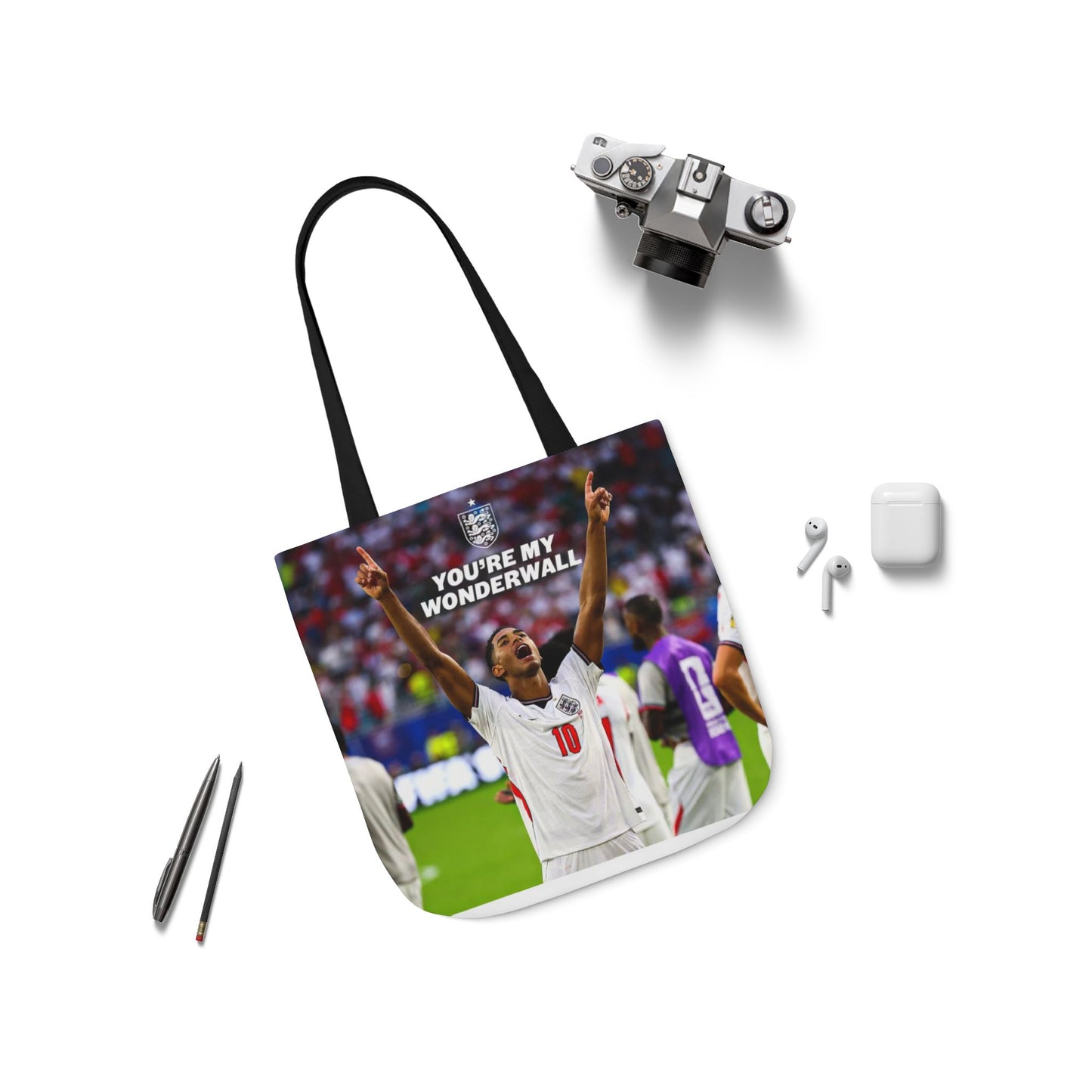 Jude Bellingham England Celebration Tote Bag – "You’re My Wonderwall" England Fan Canvas Tote