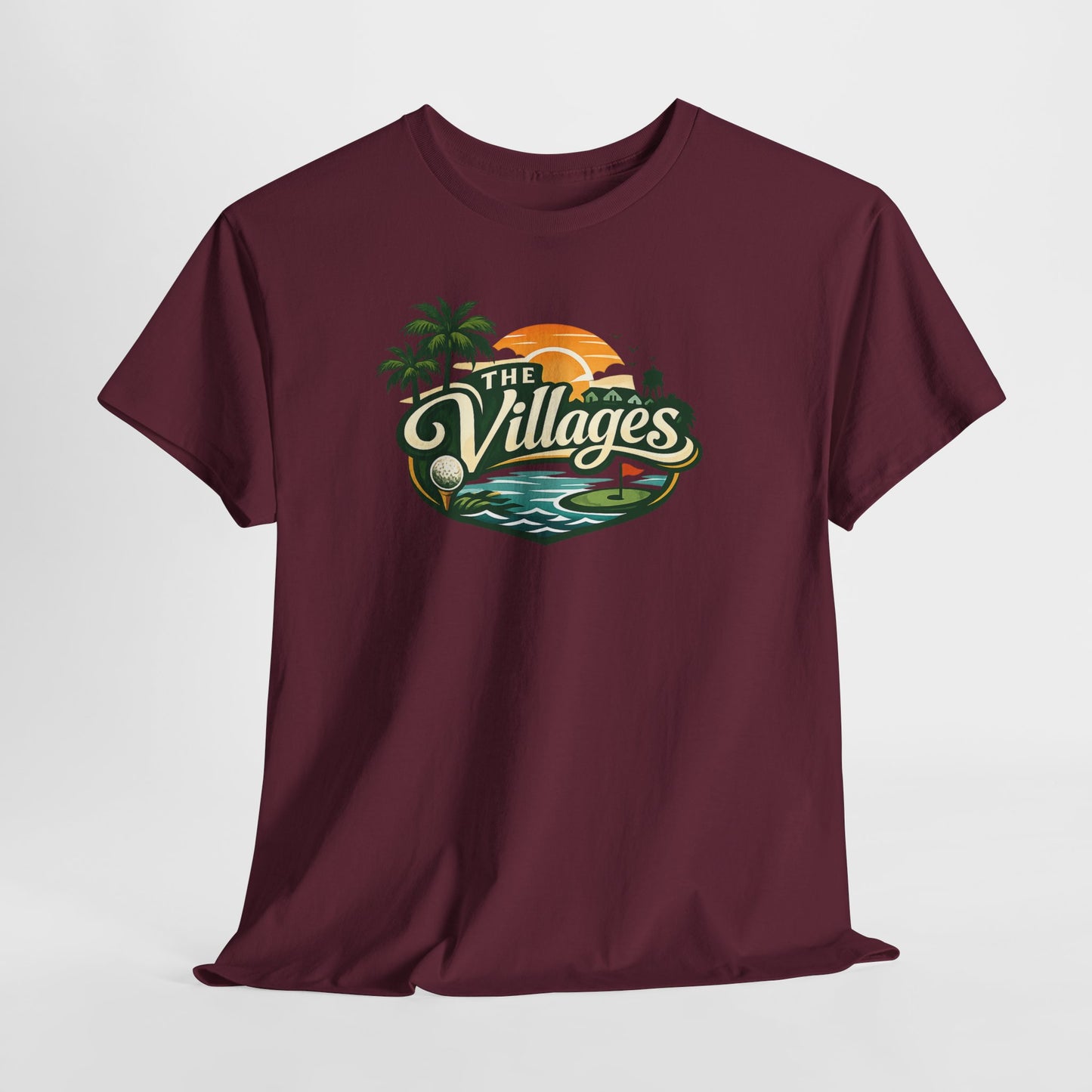 The Villages of Florida Sunset Logo Tee - Florida Palm Beach Retro T-Shirt