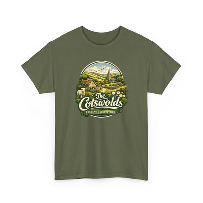Cotswolds Vintage Landscape T‑Shirt — The Cotswolds Countryside Tee