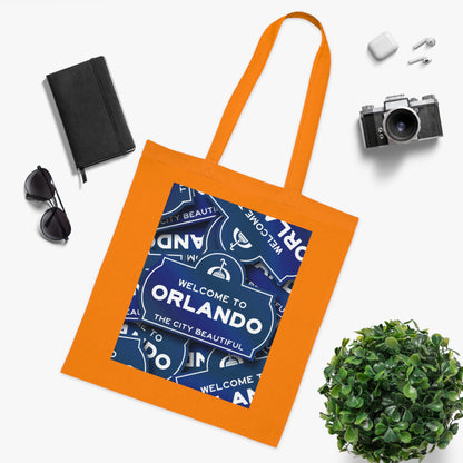 Orlando Souvenir Tote Bag – "Welcome to Orlando" City Beautiful Cotton Shopper