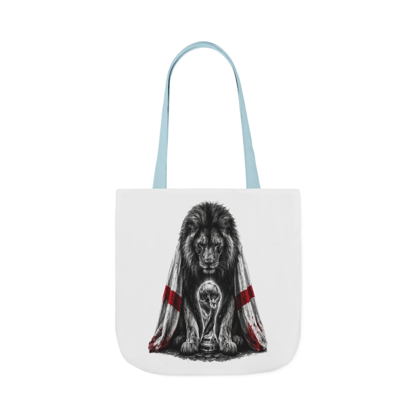 England Lion Guardian Canvas Tote — Protective Lion & Cub Illustration Tote Bag