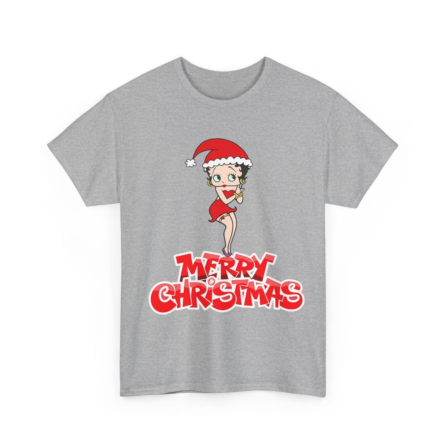 Christmas Betty Boop Tee - 'Merry Christmas' Holiday Graphic Shirt