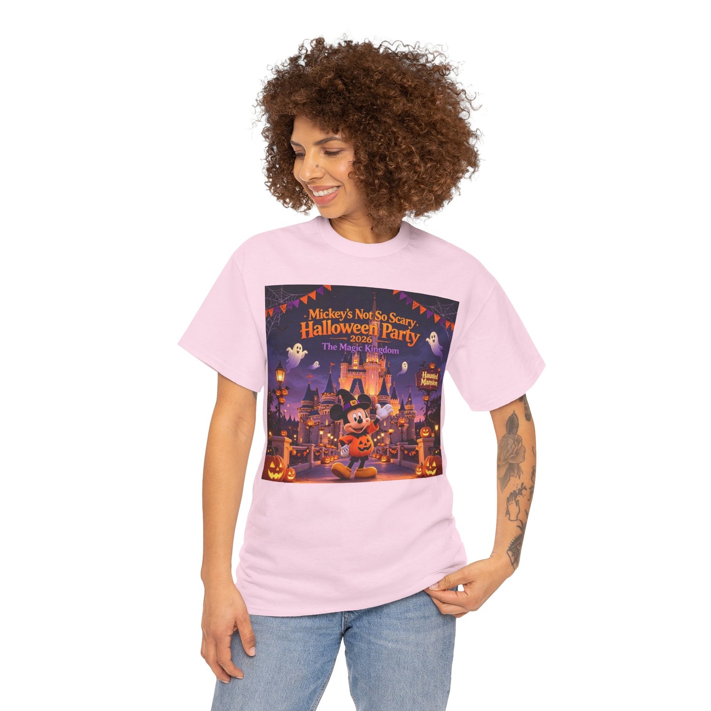 Halloween Mickey T-Shirt — "Not So Scary Halloween Party" Castle Graphic Tee
