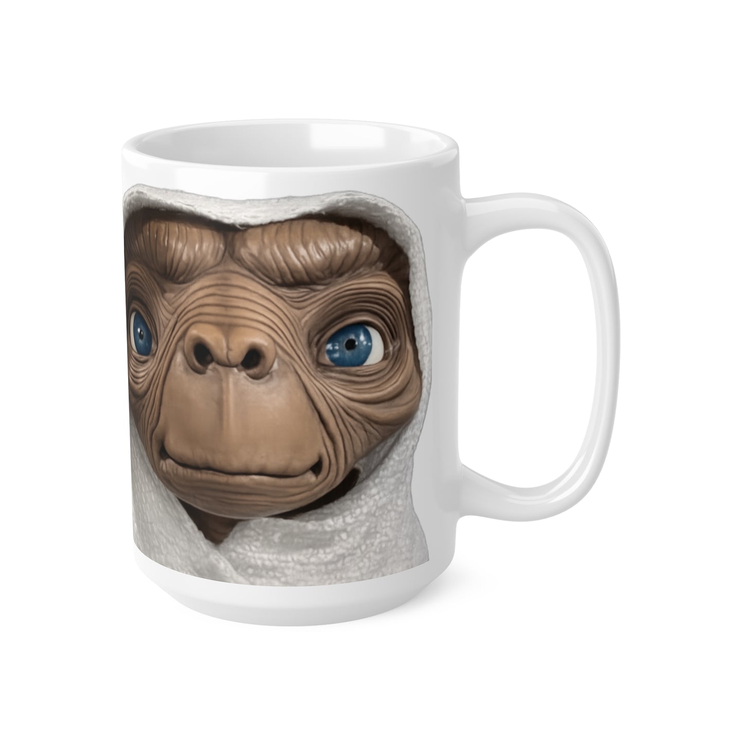 E.T. Face Ceramic Coffee Mug — Retro Sci‑Fi Alien Design, 11oz & 15oz