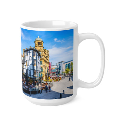 Manchester England Street Scene Ceramic Coffee Mug — 11oz & 15oz