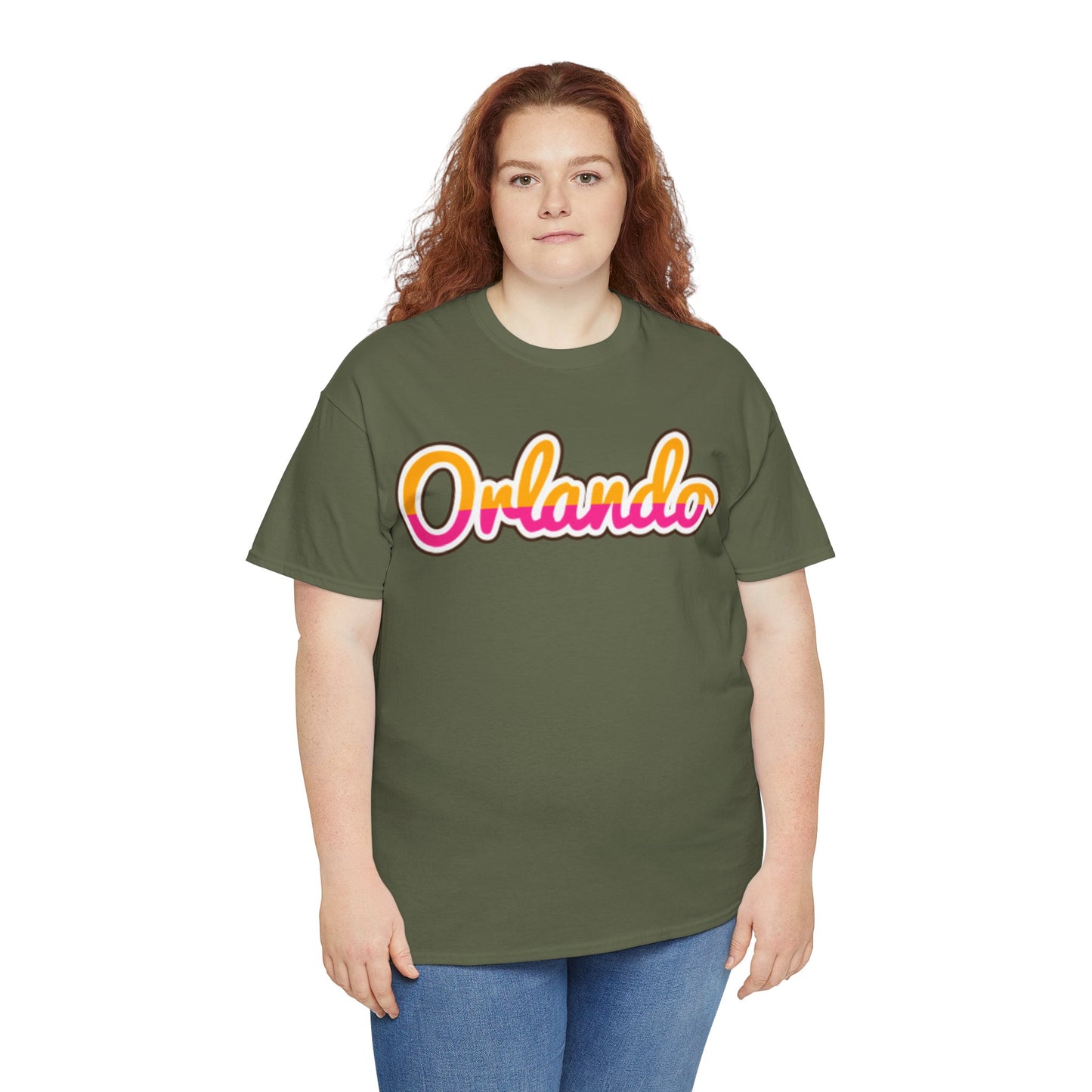 Orlando Retro Script Tee — Vintage Sunset City Souvenir Shirt