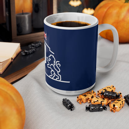 Navy Gibraltar Crest Ceramic Mug – Lion & Union Jack Coffee Cup (11oz/15oz)