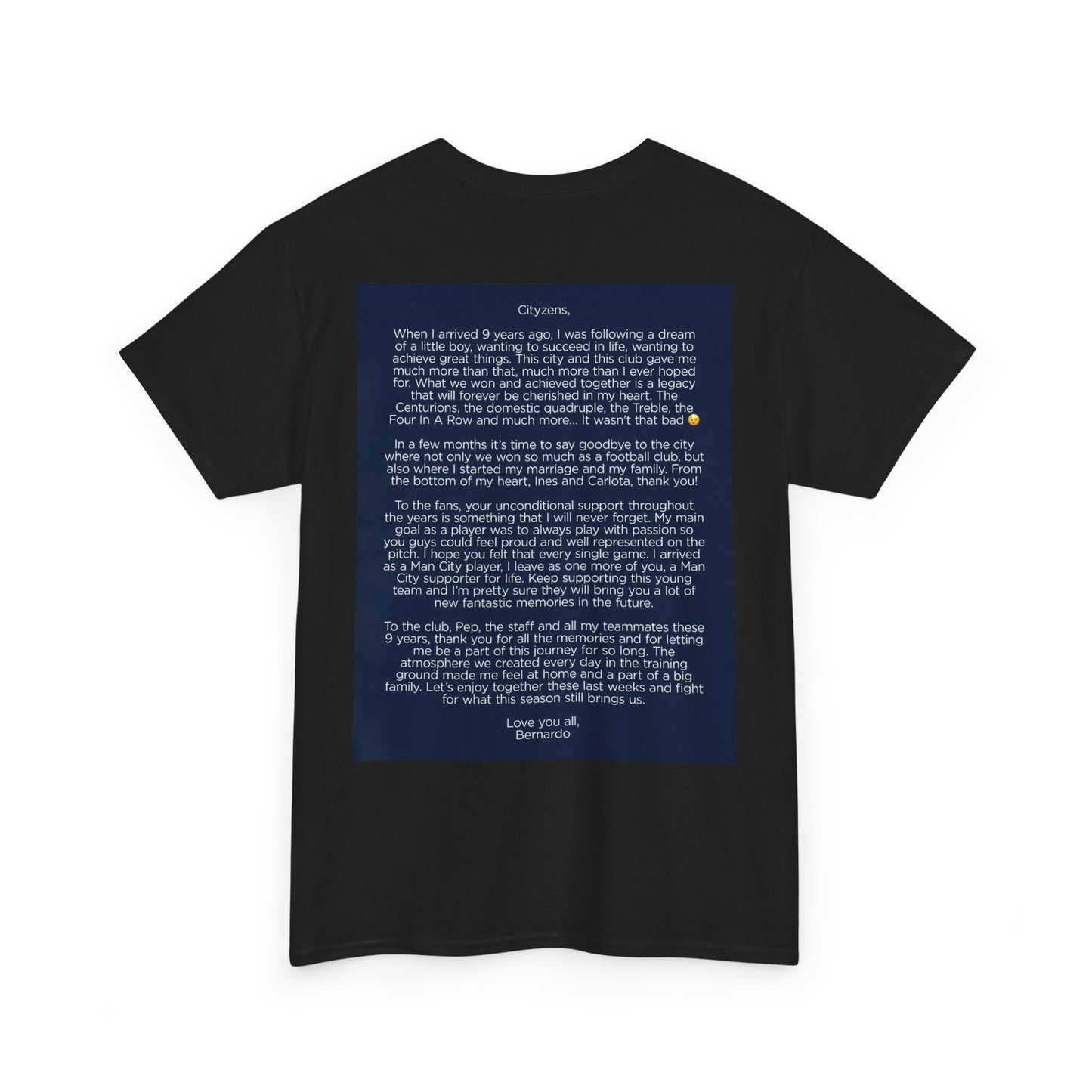 Bernardo Silva Tribute Tee – Inspirational Letter & Celebrating Goal Moment