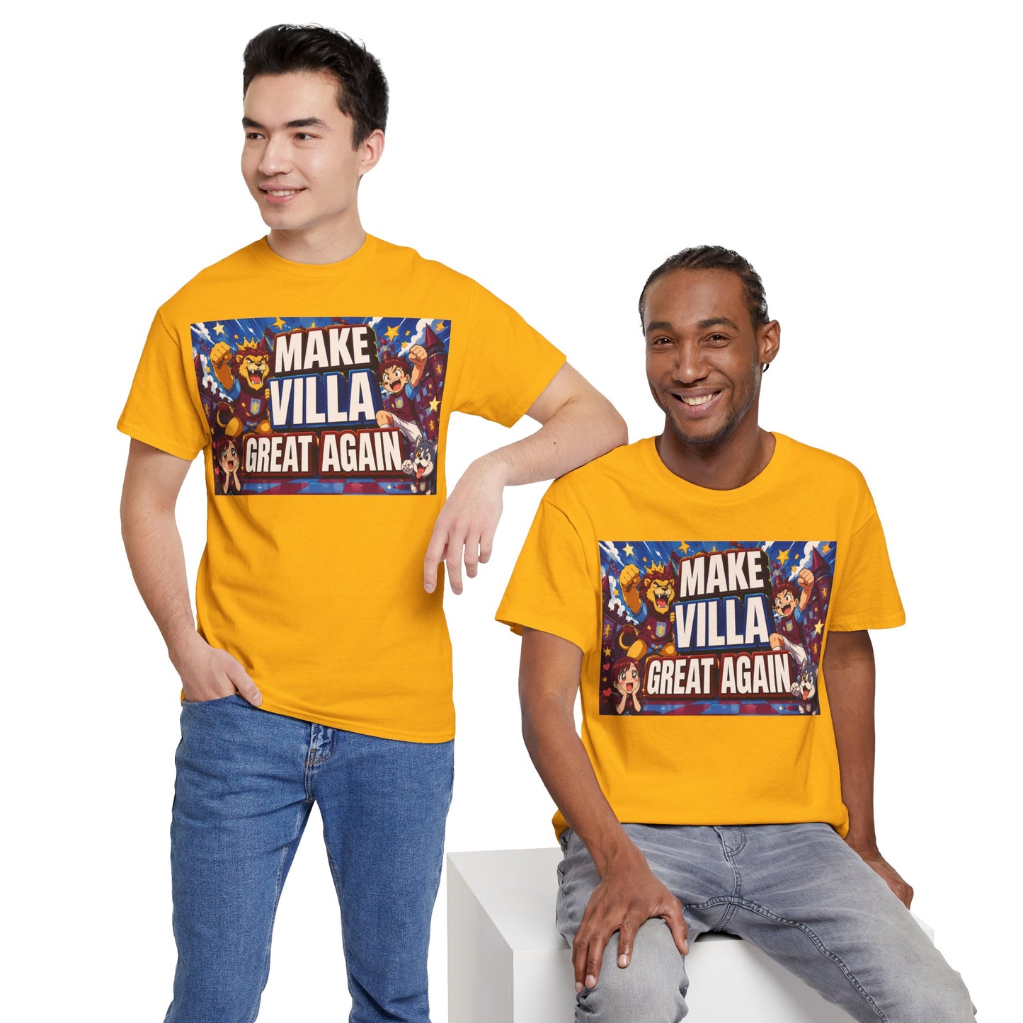 Aston VIlla Make Villa Great Again T-Shirt — Funny Political Parody Tee