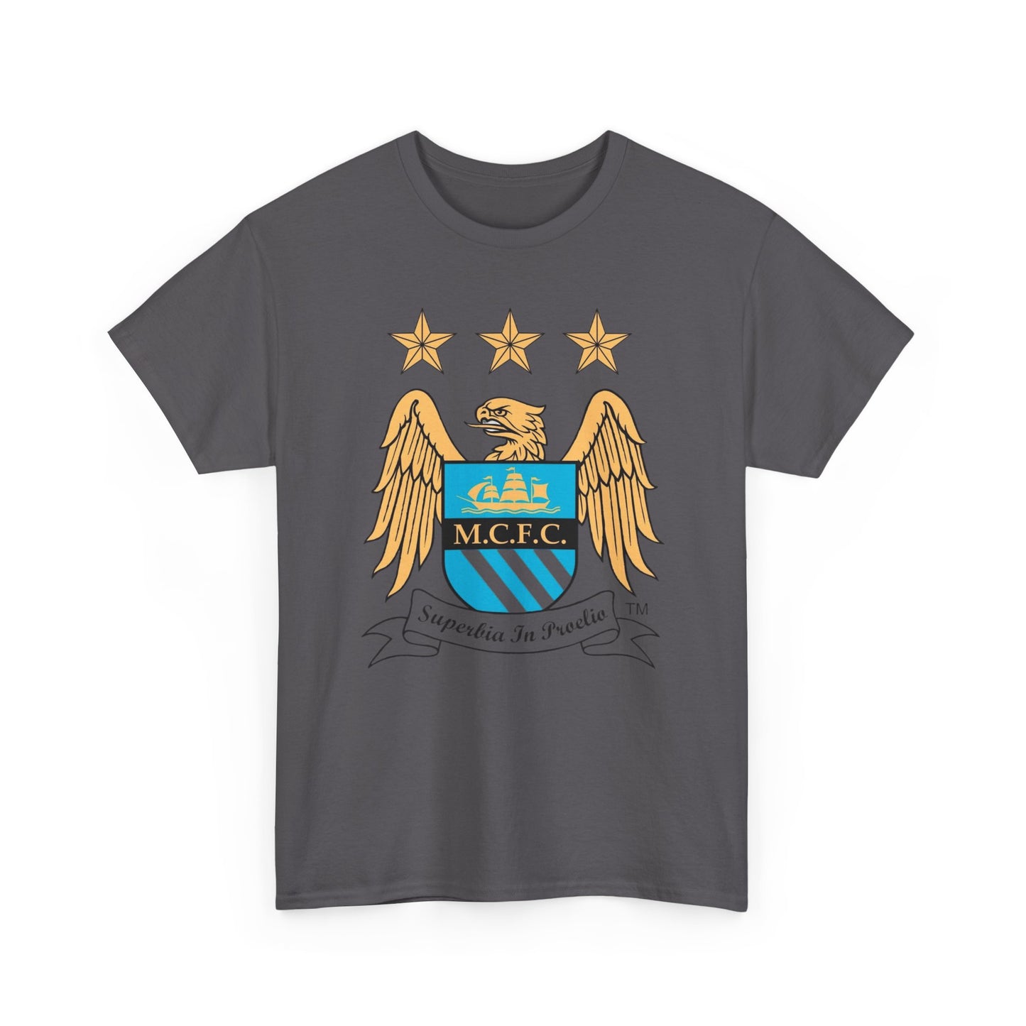 Manchester City Retro Club Crest T‑Shirt — MCFC Vintage Style Club Emblem Tee