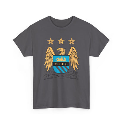 Manchester City Retro Club Crest T‑Shirt — MCFC Vintage Style Club Emblem Tee
