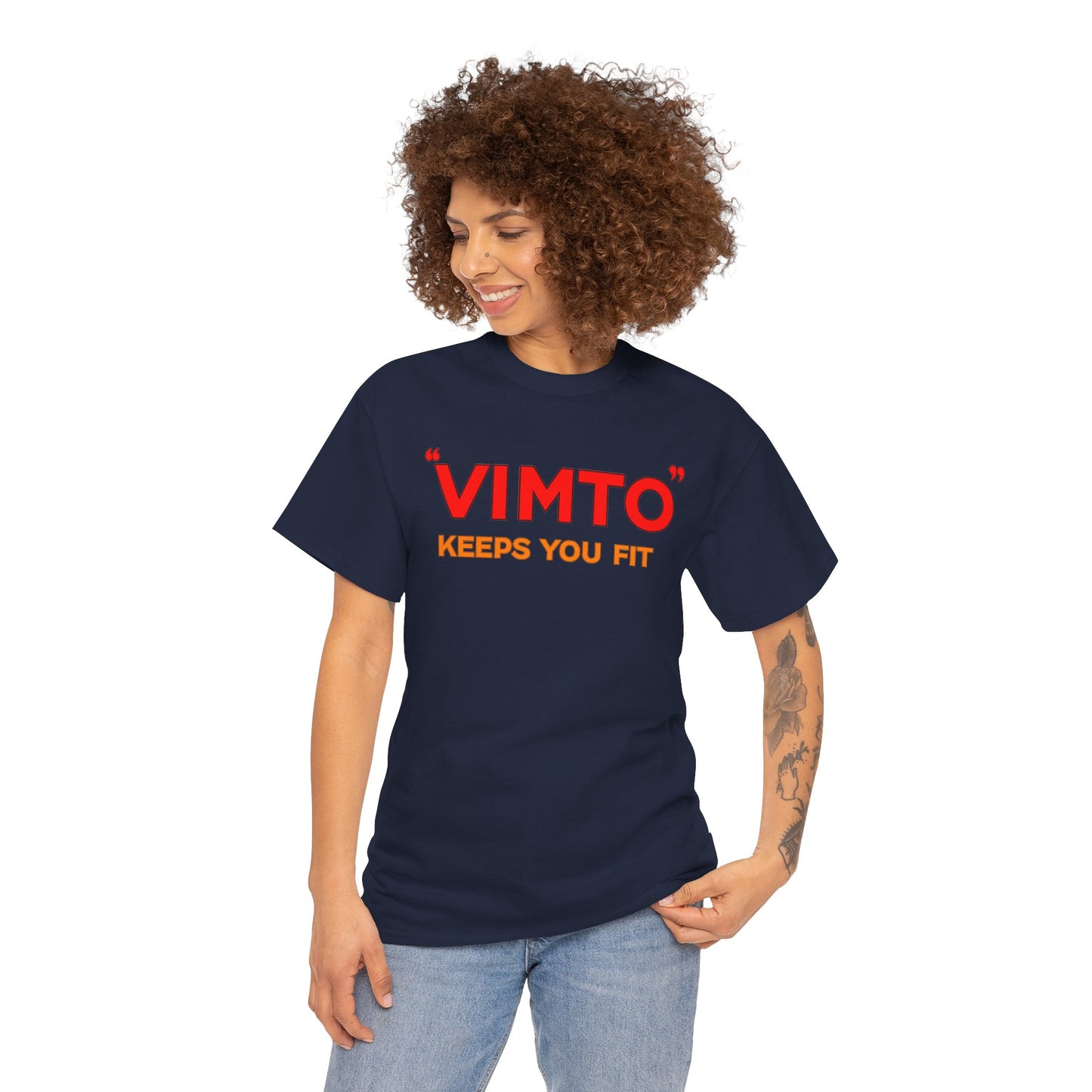 VIMTO "Keeps You Fit" Graphic Tee — Retro Beverage Logo T-Shirt