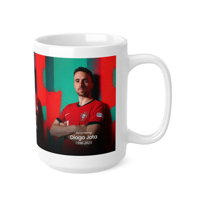 Diogo Jota Photo Memorial Mug — Personalized Tribute Ceramic Coffee Cup (11oz & 15oz)