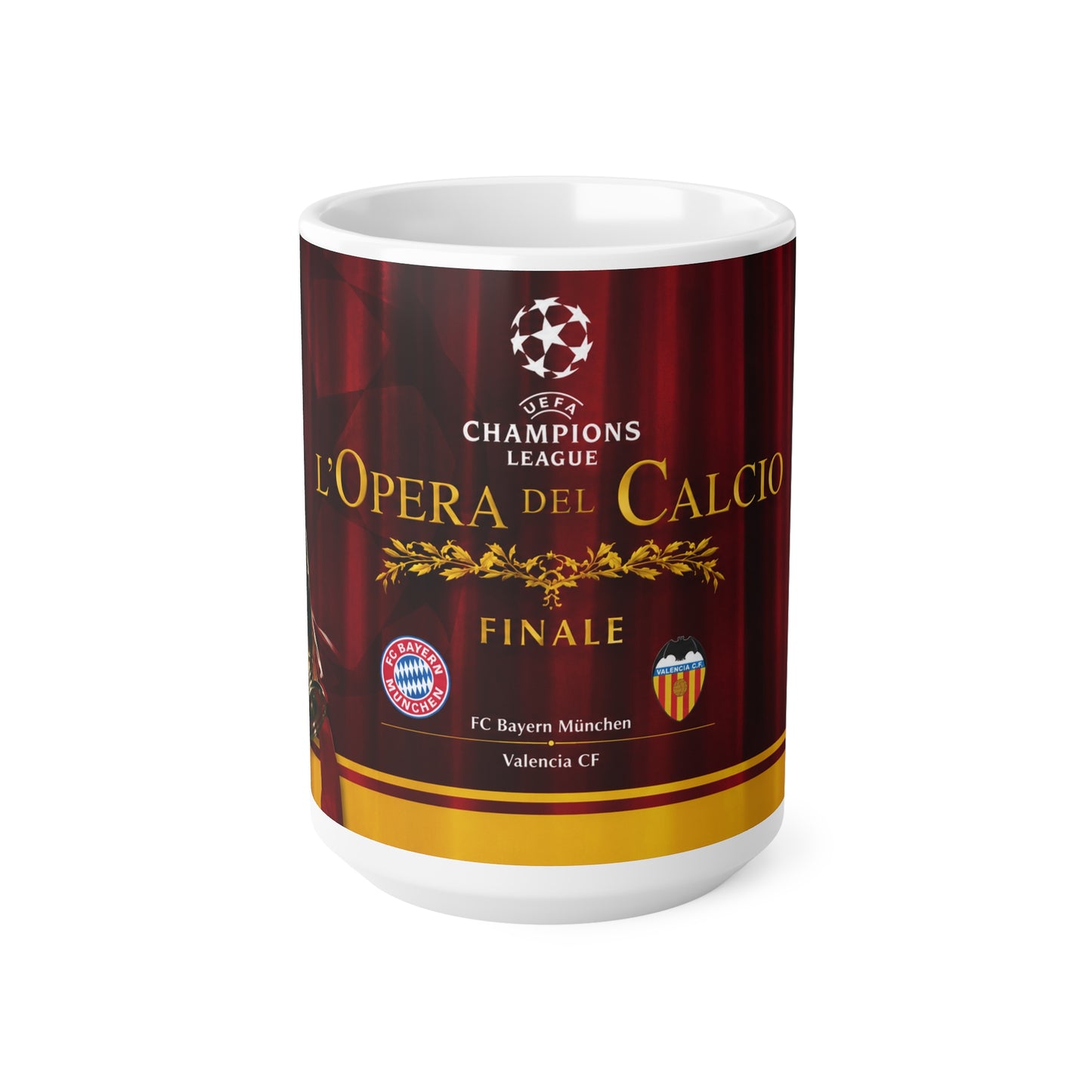 2001 Champions League FInal Programme Cover Inspired Coffee Mug — Ceramic Cup (11oz/15oz)
