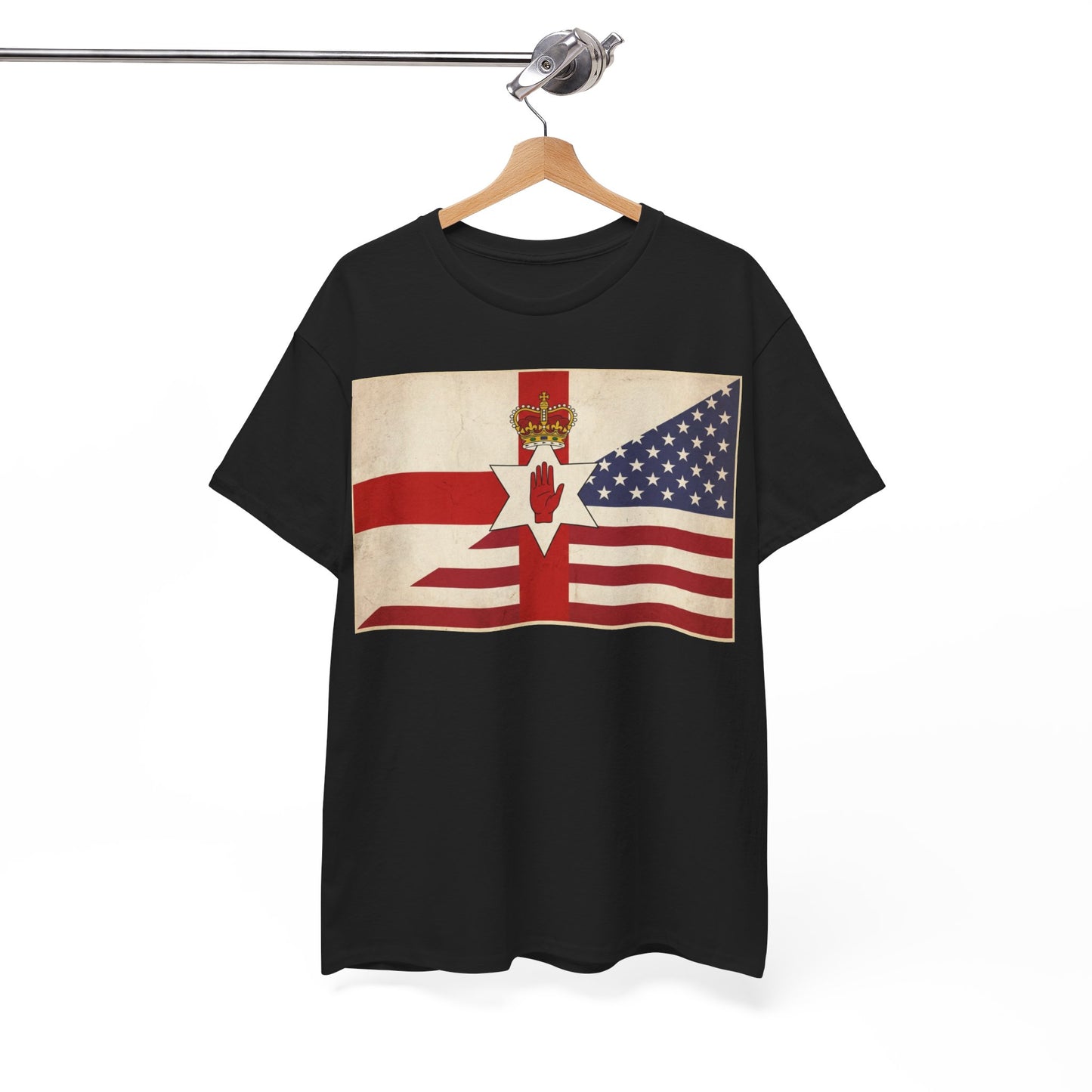 Northern Ireland + American Flag Tee — Vintage Graphic Shirt