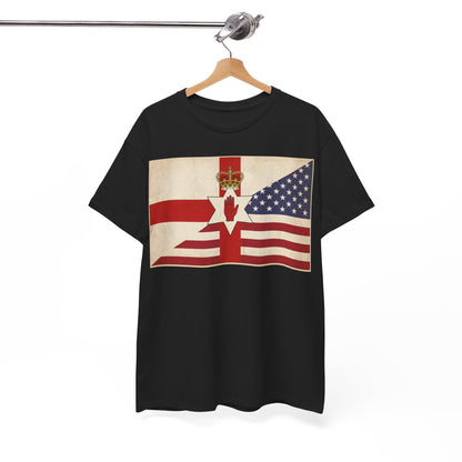 Northern Ireland + American Flag Tee — Vintage Graphic Shirt